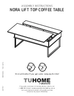 TUHOME Furniture NORA LIFT TOP MLC 6256 Assembly Instructions Manual preview