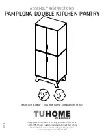 Preview for 1 page of TUHOME Furniture PAMPLONA DOUBLE KITCHEN PANTRY Assembly Instructions Manual