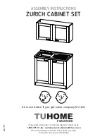 Preview for 1 page of TUHOME Furniture ZURICH CABINET SET Assembly Instructions Manual