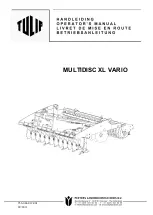 Tulip MULTIDISC 250 XL VARIO Operator'S Manual предпросмотр