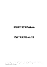 Preview for 21 page of Tulip MULTIDISC 250 XL VARIO Operator'S Manual