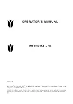 Preview for 24 page of Tulip ROTERRA-35 Operator'S Manual