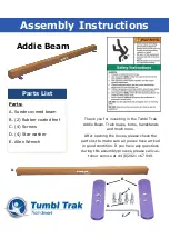 Предварительный просмотр 1 страницы Tumbl Trak Addie Beam Assembly Instructions