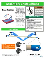 Предварительный просмотр 1 страницы Tumbl Trak Cast Trainer Assembly Instructions