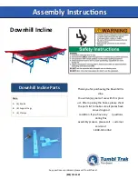 Preview for 1 page of Tumbl Trak Downhill Incline Assembly Instructions