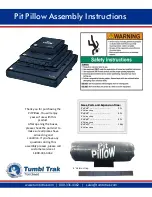 Preview for 1 page of Tumbl Trak Pit Pillow Assembly Instructions