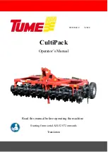 Preview for 1 page of Tume CultiPack  4001 Operator'S Manual