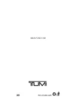 Предварительный просмотр 20 страницы Tumi 0114406GLD Manual