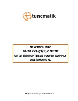 Tuncmatik NEWTECH PRO User Manual preview