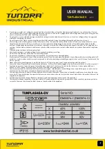 Preview for 7 page of Tundra TUNPLAS45A-DV User Manual