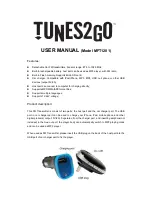 Предварительный просмотр 1 страницы TUNES2GO MFT1201 User Manual