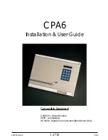 Tunstall CPA6 Installation & User Manual preview