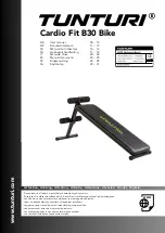 Tunturi Cardio Fit B30 User Manual preview