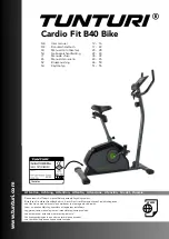 Tunturi Cardio Fit B40 Bike User Manual preview