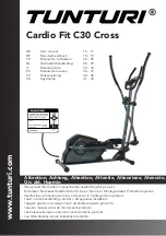 Tunturi Cardio Fit C30 Cross User Manual preview