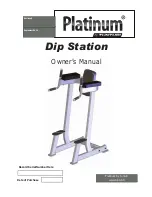 Preview for 1 page of Tunturi Platinum Dip Station Owner'S Manual