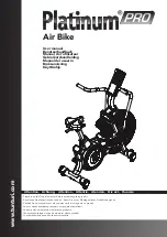 Tunturi Platinum Pro Air Bike User Manual preview