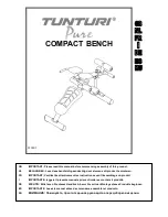 Tunturi Pure COMPACT BENCH Owner'S Manual предпросмотр
