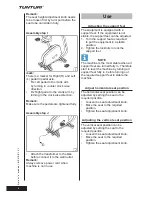 Preview for 8 page of Tunturi Pure U bike 10.1 User Manual