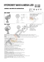 Tupex HYDROSKY MAXI LED Assembly And Operating Instructions: Assembly And Operating Instructions preview