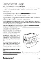 Tupperware BreadSmart Large Instructions For Use preview