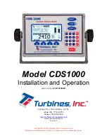 Turbines, Inc. CDS1000 Installation And Operation Manual preview