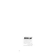 Preview for 25 page of Turbo Air ADM131 Installation & Operation Manual