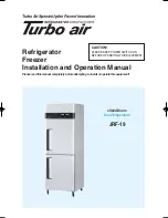 Preview for 1 page of Turbo Air JRF-19 Installation And Operation Manual