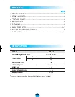 Preview for 2 page of Turbo Air JRF-19 Installation And Operation Manual