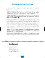 Preview for 10 page of Turbo Air JRF-19 Installation And Operation Manual