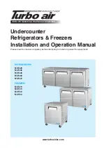 Preview for 1 page of Turbo Air Mega Top Prep Table MST-28-12 Installation And Operation Manual