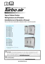 Turbo Air Super Deluxe TSF-23GSD-N Series Installation And Operation Manual preview