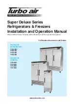 Turbo Air Super Deluxe TSF-23SD Installation And Operation Manual preview