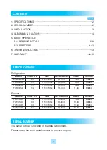 Предварительный просмотр 2 страницы Turbo Air Super Deluxe TSF-23SD Installation And Operation Manual