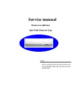 Предварительный просмотр 1 страницы Turbo Air TAS-09NH Service Manual