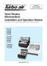 Turbo Air TOM-30L Installation And Operation Manual preview