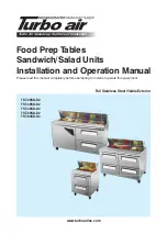 Preview for 1 page of Turbo Air TST-28SD-D2 Installation And Operation Manual