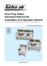 Turbo Air TST-28SD Installation And Operation Manual preview