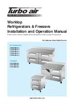 Preview for 1 page of Turbo Air TWF-28SD-D2 Installation And Operation Manual