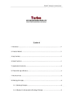 Preview for 2 page of Turbo TBS-201 User Manual