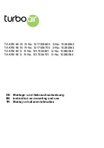 Turboair 1017005600 Instruction On Mounting And Use Manual preview