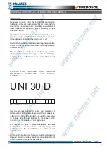 Preview for 3 page of Turbosol UNI 30 D Instructions For Use And Maintenance Manual