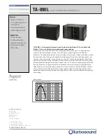 Turbosound TA-890L Datasheet preview