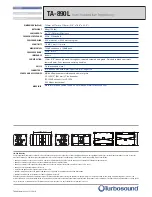 Preview for 2 page of Turbosound TA-890L Datasheet