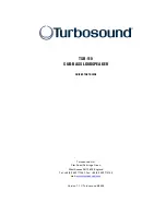 Предварительный просмотр 1 страницы Turbosound TSB-110 Quick Start Manual