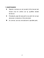 Preview for 17 page of Turbotech A91030159 Operating Manual