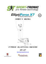 Preview for 1 page of TurboTronic Sport-Tronic ElliptiForce X7 Owner'S Manual