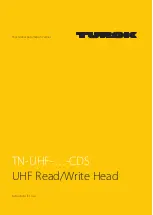 turck TN-UHF AUS-CDS Series Instructions For Use Manual preview