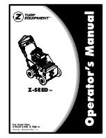 Turf Equipment Z-SEED Operator'S Manual preview