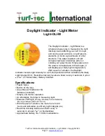 Предварительный просмотр 1 страницы Turf-Tec Light-DLI-W Quick Start Manual